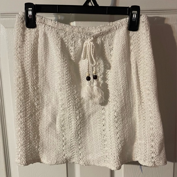 No Boundaries’ Women’s White Crochet Mini Cover Up Skirt! NWT! Size XXL (20) - Picture 6 of 9